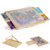 Tektalk Jigsaw Puzzle Table with Adjustable Stand, Removable Cover, Wooden Plateau for Up to 1500 Pieces, 4 Sorting Drawers