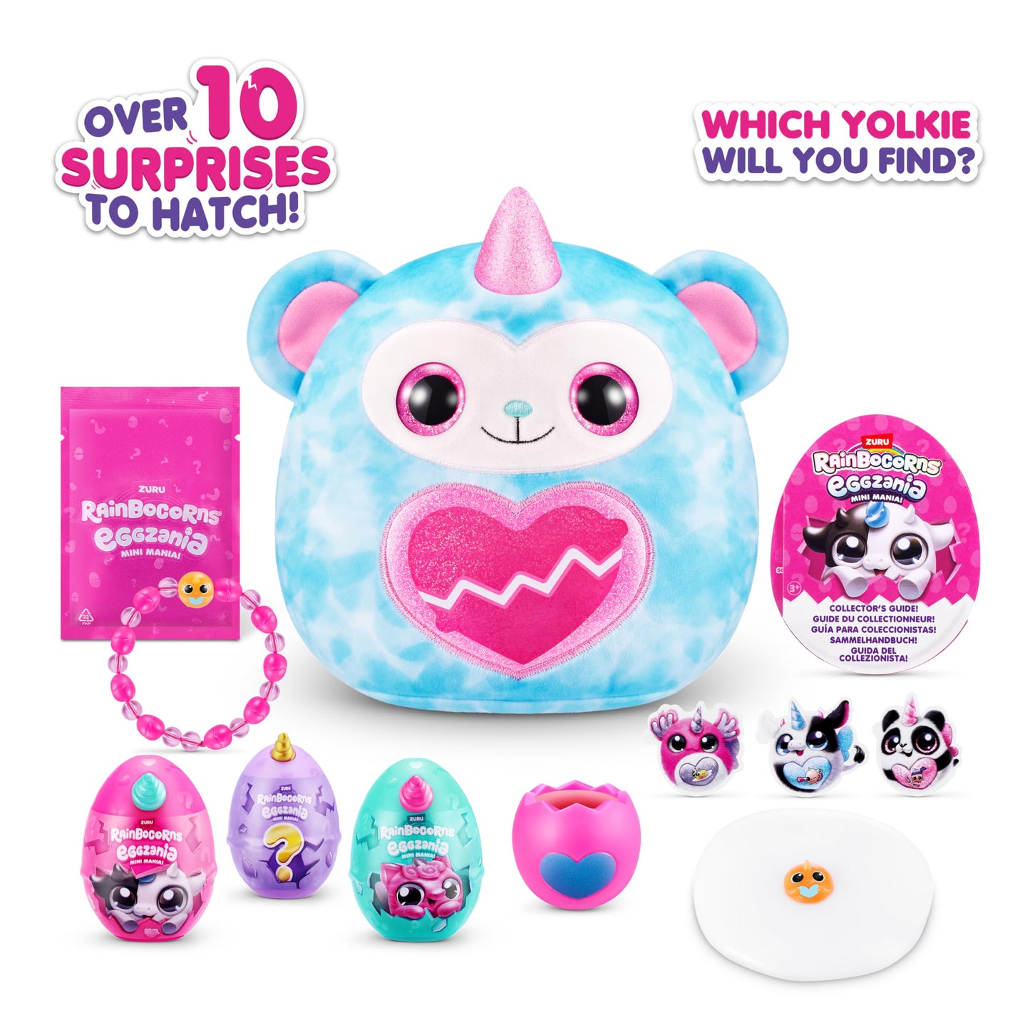 Rainbocorns Eggzania Mini Mania Monkey Plush Surprise Unboxing with Animal Soft Toy  Idea for Girls with Imaginary Play by ZURU