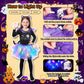 GIFTINBOX Cat Costume for Girls  Light Up Black Cat Costume  Halloween Animal Dress Up Costumes for Kids Age 3-9