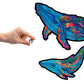 Unidragon Original Wooden Jigsaw Puzzles - Milky Whales, 98 Pieces, Small Size 9.8'' X 5.9 '', Beautiful Gift Package, Unique Sh