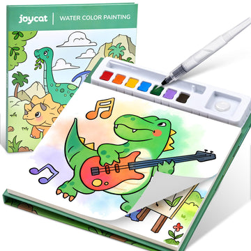 Joycat Paint With Water Coloring Books For Toddlers, Watercolor Painting Sets For Kids Ages 2-4, 4-8, Dinosaur Arts And Crafts Birthday Presents For Boys Girls (Green)