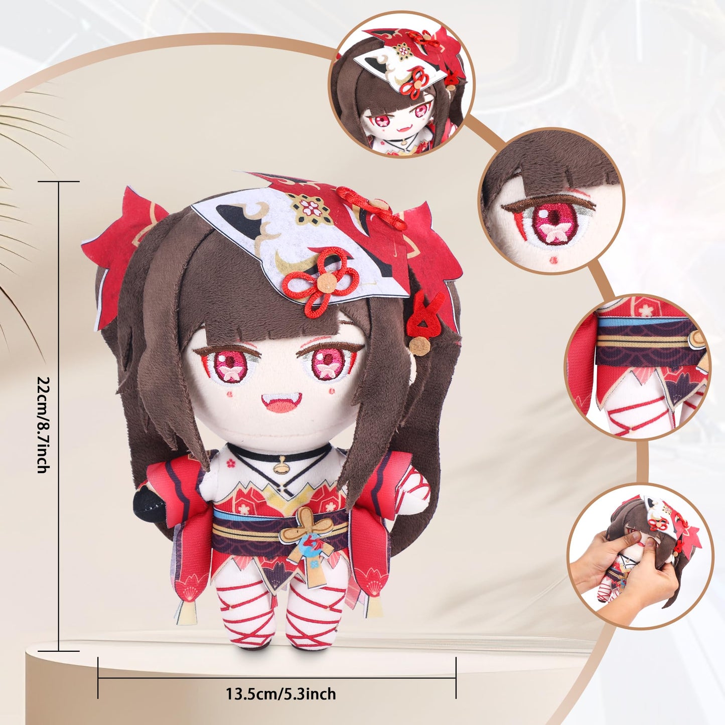 Honkai Star Rail & Zenless Zone Zero Plush Dolls - Soft Cotton Character Toys for Collecting and Decor (Sparkle)