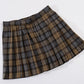 Beautifulfashionlife Women`S Short Pleated A Line Skirts Costumes (Xl, Brown Mixed Blue)