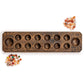 Yellow Mountain Imports Mancala Set - 17.3-Inch Solid Wood Board, Quartz Pebble Pieces, Large, Brown