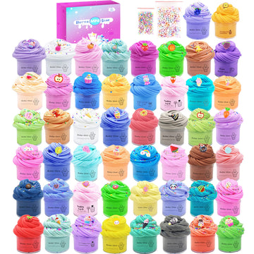 52 Pack Butter Slime Kit, Scented Slime Supplies Kit For Girls And Boys, Stress Relief Toy For Kids Education, Party Favor, Gift And Birthday