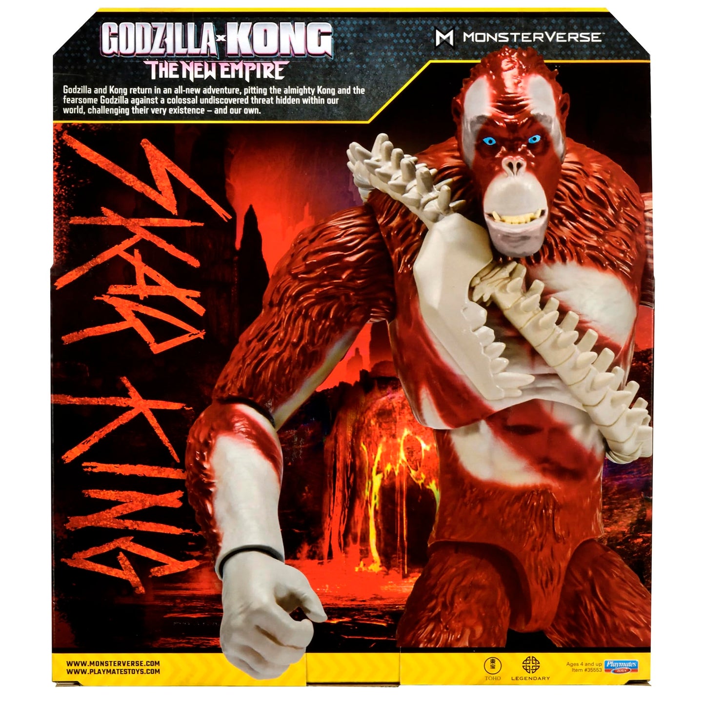 MonsterVerse Godzilla x Kong Skar King Figure, 28 cm, Articulated, Plastic, Multicoloured, For Children 4 Years and Up, Model MN3003