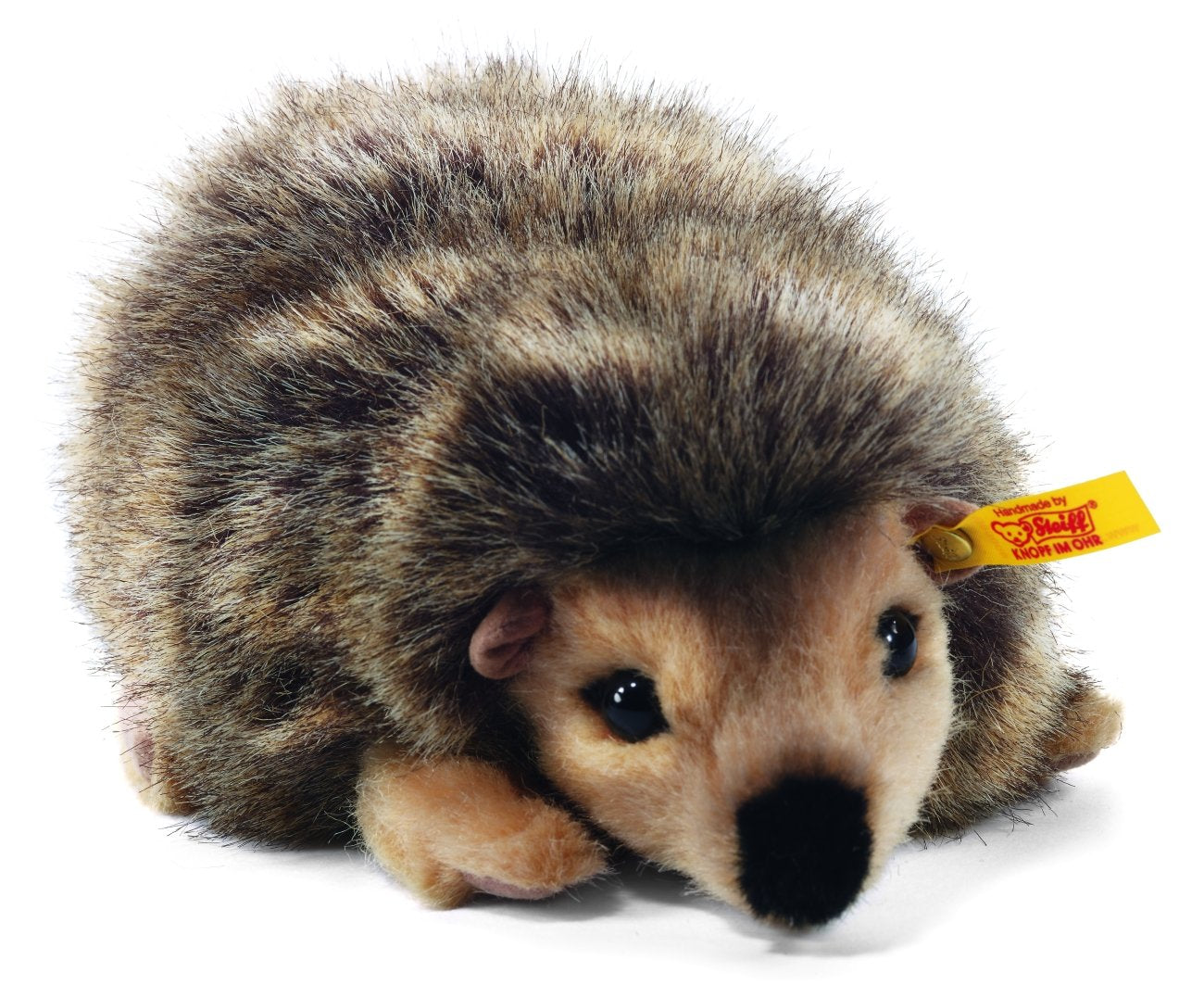 Steiff Joggi Hedgehog Stuffed Animal with Soft Woven Fur - enhanced Plush Toy or Gift for Ages 3 and Up  Mottled Brown