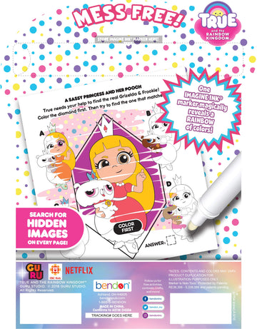 Bendon Imagine Ink Magic Ink Pictures, 1 Count, Multicolor, Model 42754