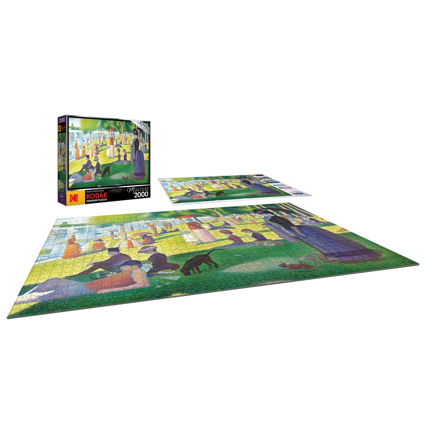 Roseart - Kodak Masters - A Sunday Afternoon On The Island Of La Grand Jatte By Georges Seurat - 2000 Piece Jigsaw Puzzle For Adults