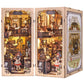 Fsolis Book Nook Kit, Diy Miniature House Kit Wooden Puzzle Booknook For Adults Decorative Bookend Bookshelf Alley Bookcase Deco