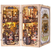 Fsolis Book Nook Kit, Diy Miniature House Kit Wooden Puzzle Booknook For Adults Decorative Bookend Bookshelf Alley Bookcase Deco