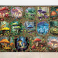 Colorful Mushroom Puzzle for mature-themed 1000 Piece  Mushroom Art Puzzle for mature-themeds Painting  Fungi Jigsaw Puzzles 1000 Pieces for mature-themed