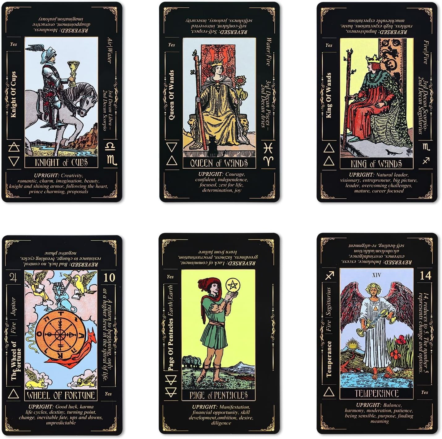 Sunhhx Tarot Cards Set, Tarot Cards For Beginners With Meanings On Them,Tarot Cards With Guide Book For Beginners