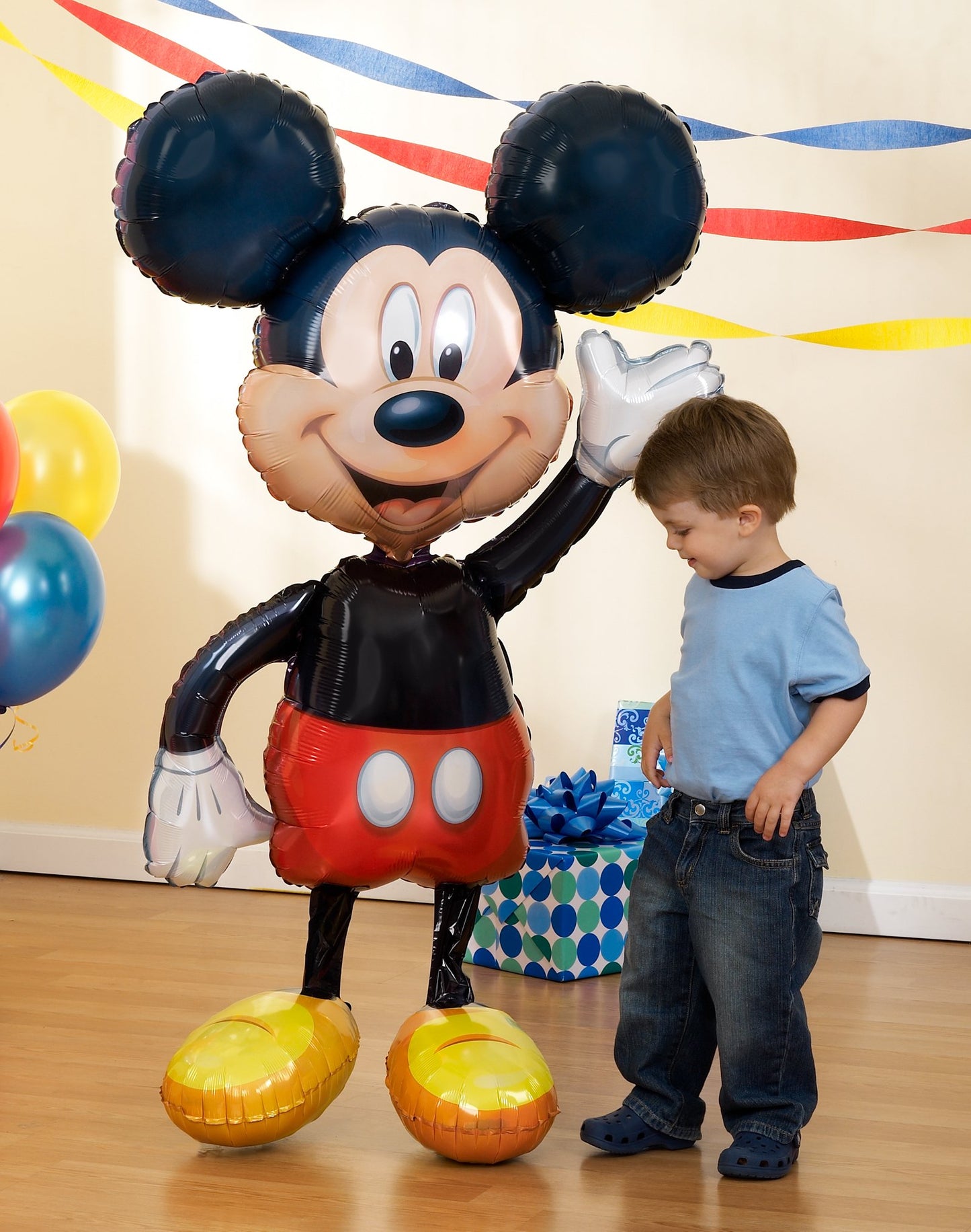 Amscan Mickey Mouse Air Walker Balloon, Multi-Color, One Size, Foil, Model 10107688
