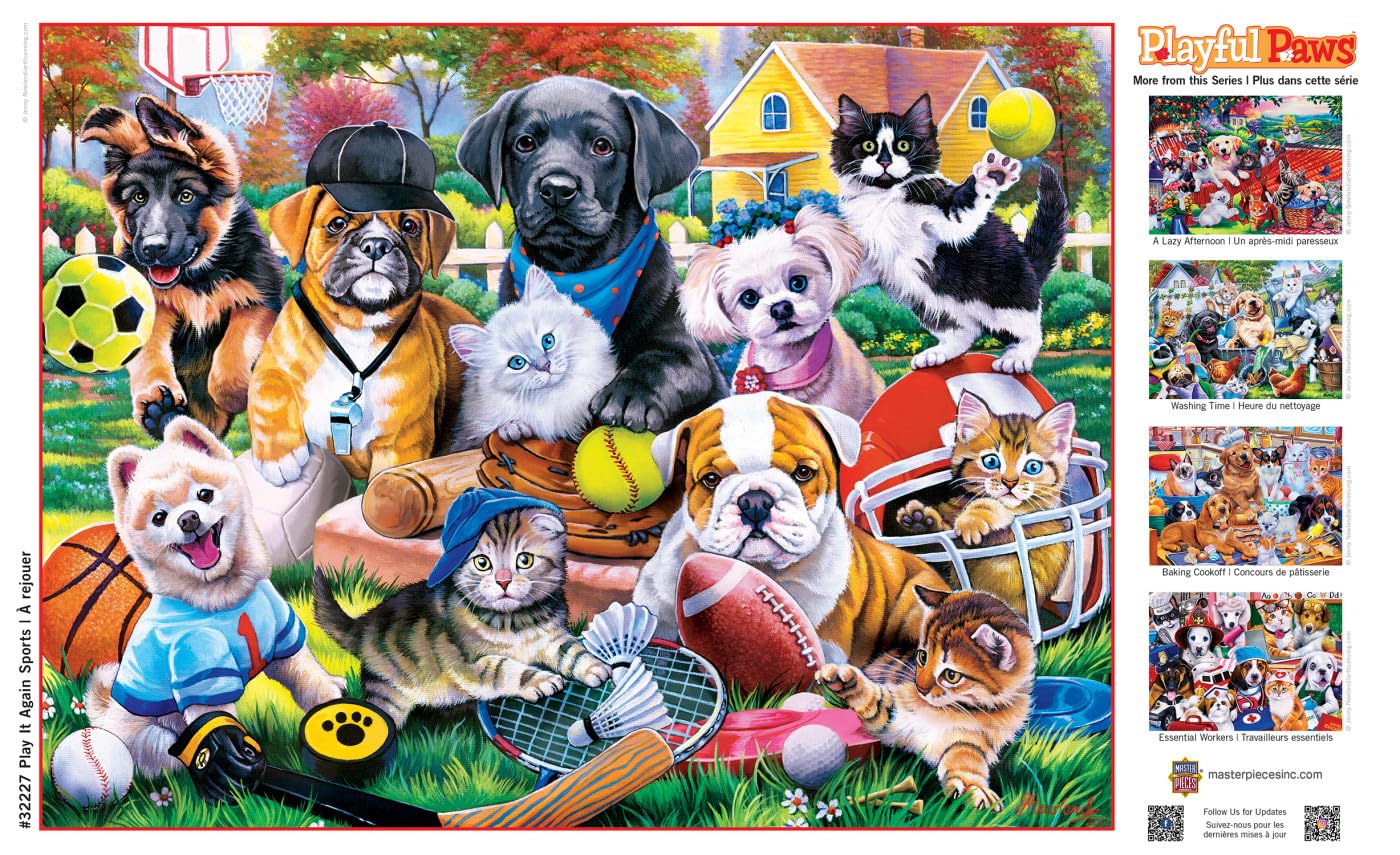 Baby Fanatics MasterPieces 300 Piece EZ Grip Jigsaw Puzzle - Play it Again Sports - 18x24