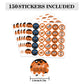 Class of Senior 2025 Blue and Black Graduation Party Favors Stickers for Chocolate Kisses, Class of 2025 Round Stickers,Graduati