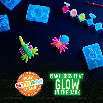 Crayola Glow in The Dark Critter Creator Clay Bug Toy Kit, Multi, Model 747494, Includes Clay & Paint, Gift for Kids Ages 7+