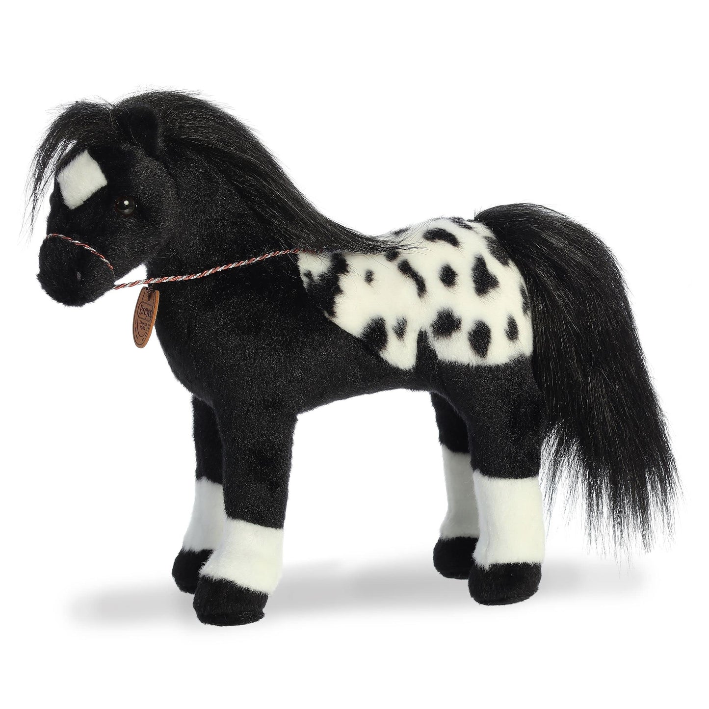 Aurora® Exquisite Breyer® Showstoppers Black Appaloosa Stuffed Animal - Realistic Detailing - Imaginative Play - Black 13 Inches