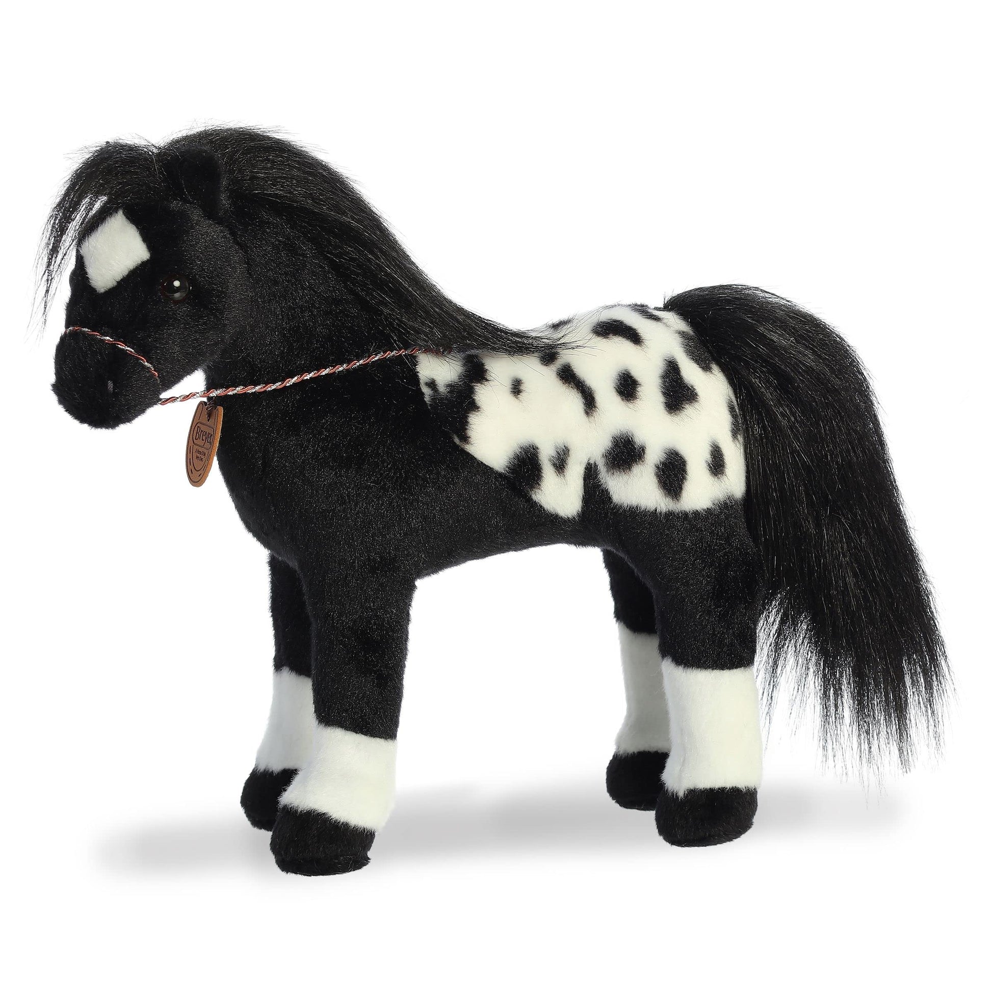 Aurora® Exquisite Breyer® Showstoppers Black Appaloosa Stuffed Animal - Realistic Detailing - Imaginative Play - Black 13 Inches