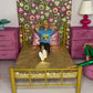 Eledoll 1:6 Dollhouse Furniture Pink Velvet Dresser 3-Drawer Clothes Storage For 12'' Fashion Doll 1/6 Scale Collectible Miniatu