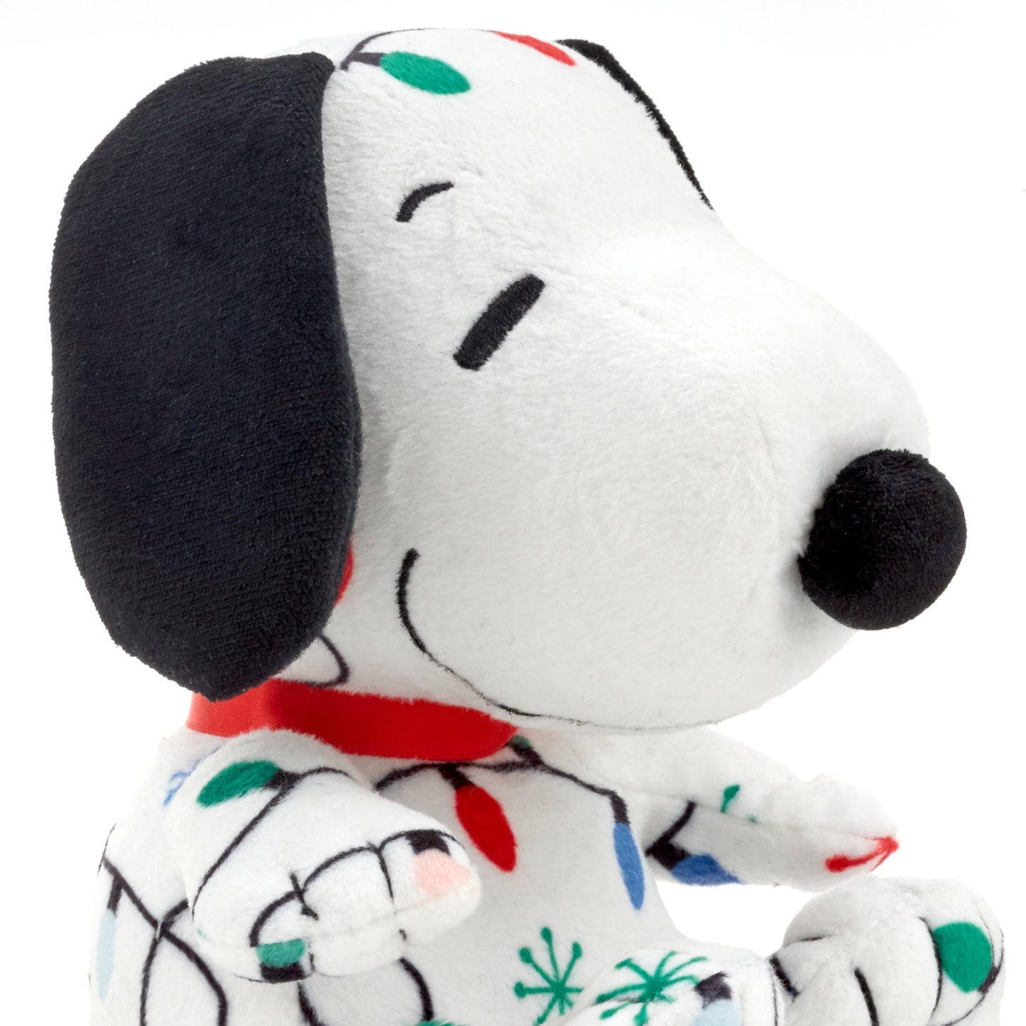 Hallmark Peanuts Holiday Plush Toy - 6" Christmas Lights Snoopy - Soft Fabric - Perfect Gift for Kids & Collectors