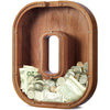 Customized Name Large Wooden Piggy Bank For Kids Boys Girls Alphabets Letter A-Z Coins Bills Money Change Bank Box Initial On Clear Cover (Laser Engraved) (Alphabet-O, Initial-12)