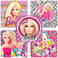 SmileMakers Barbie Pics Stickers Hypoallergenic, Latex Free