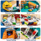 Niplooow Dinosaur Race Track Playset For Boys Kids 3-5, Dinosaur Climbing Hills Car Track Play Set With 10 Mini Racer Cars, Kids