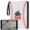 Baseball Trading Card Binder 9 Pocket  enhanced Zip Trading Card Binder  Waterproof 720 Double Sided Pocket PU Collection Binder  Card Album for YuGiOh  MTG  TCG  Game Cards & Sports Cards (white 2)
