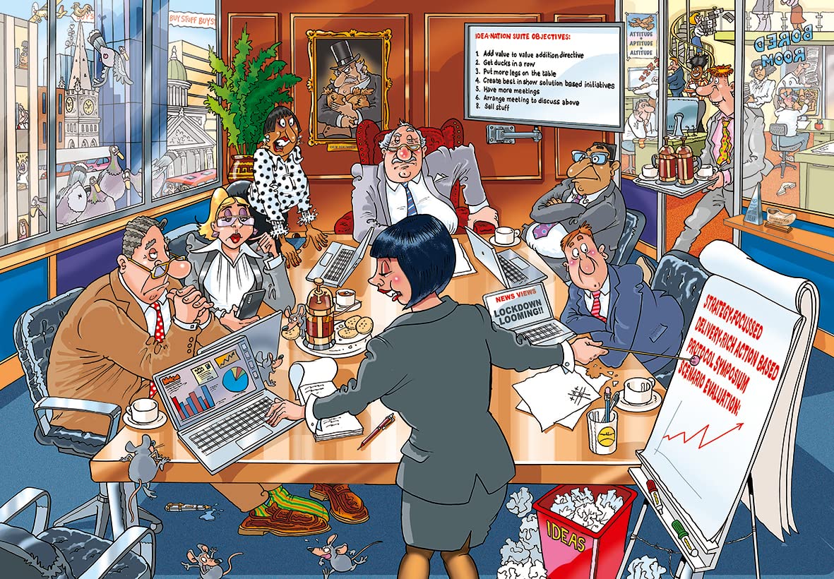 Jumbo, Wasgij, Destiny 24 - Business As Usual!, Unique Collectable Jigsaw Puzzle For Adults, 1,000 Piece