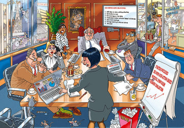 Jumbo, Wasgij, Destiny 24 - Business As Usual!, Unique Collectable Jigsaw Puzzle For Adults, 1,000 Piece
