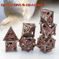 Hollow Metal Dice,HNCCESG DND Dice 3D Eagle Design of 7 pc,Game Dice for Dungeons and Dragons,D&D Dice Metal Bloody Dice Set wit