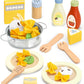 Pillowhale Pasta Food Toys, Wooden Play Kitchen Food , Play Food with Pots and Pans Playset, Kids Pretend Play Kitchen Accessori