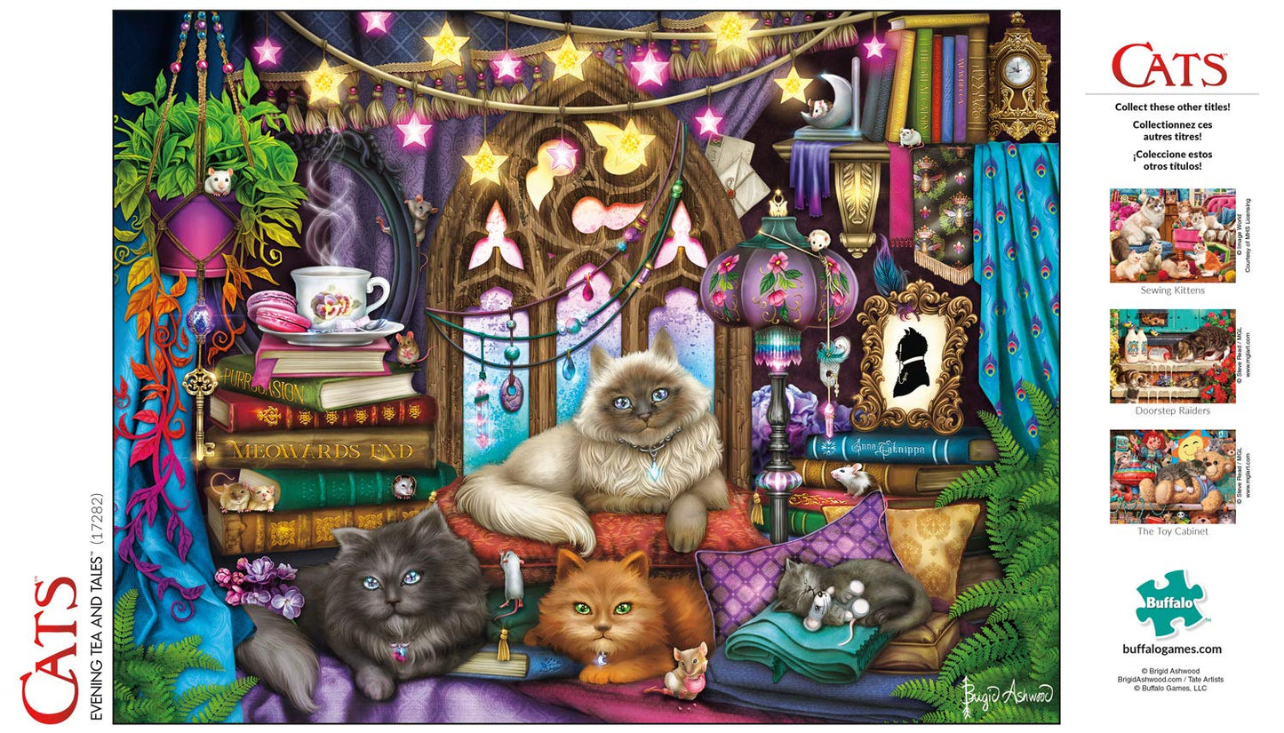 Buffalo Games Evening Tea and Tales 750 Piece Jigsaw Puzzle - Paper, Model 17282
