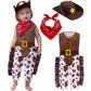 Spooktacular Creations Halloween Baby Brown Cowboy Costume, Toddler Cowboy Outfit Costume With Hat, Bandana, Jumpsuit For Halloween Cosplay Parties (3T (3-4 Yrs))