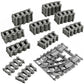 Mannidoo Classic City Train Tracks, 54 Pieces Railroad Tracks With 32 Curved Tracks, 20 Straight Tracks And 2 Switch Train Track