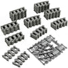 Mannidoo Classic City Train Tracks, 54 Pieces Railroad Tracks With 32 Curved Tracks, 20 Straight Tracks And 2 Switch Train Track