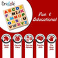 Magnetic Wooden Educational Abc Puzzle - Learn Alphabet & Color Recognition Toy - Toddler Preschool Game - Kids Montessori Educa