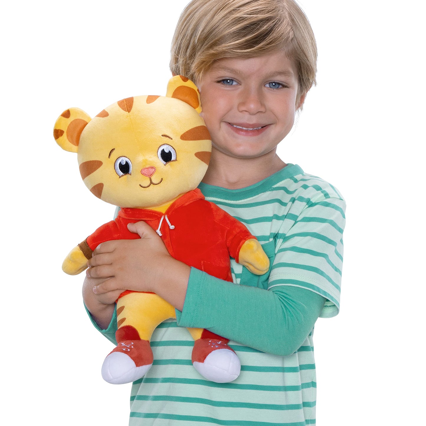 Daniel Tiger's Neighborhood 10th Anniversary Plush Toy, Cuddle Up Daniel Tiger - 12 Tall, Soft and Huggable, Perfect for Kids