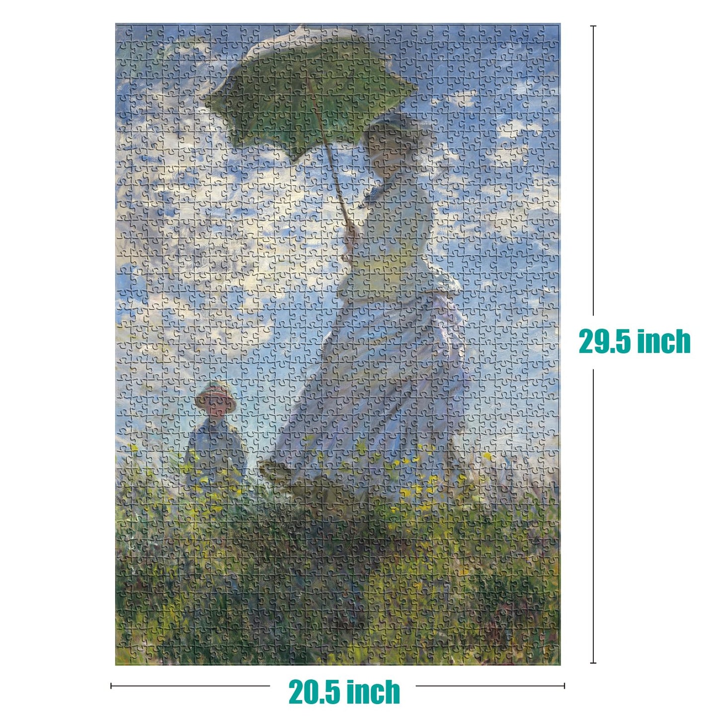 Antelope 1000 Piece Jigsaw Puzzle - Woman with a Parasol by Claude Monet, High Resolution, Matte Finish, Officially Licensed