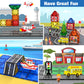 Magnetic Tiles Road Toys For 3+ Year Old Toddler, Magnetic Blocks Building Toys For Kids Ages 3-5 5-7 Girls Boys, Stem Montessor