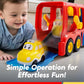 Vroomix Jova Toddler Truck Toys for Age 2-4, Carrier Transport Trucks for Kids 2 3 4 5 Year Old Boy, 4 Pack Car Toys Including S