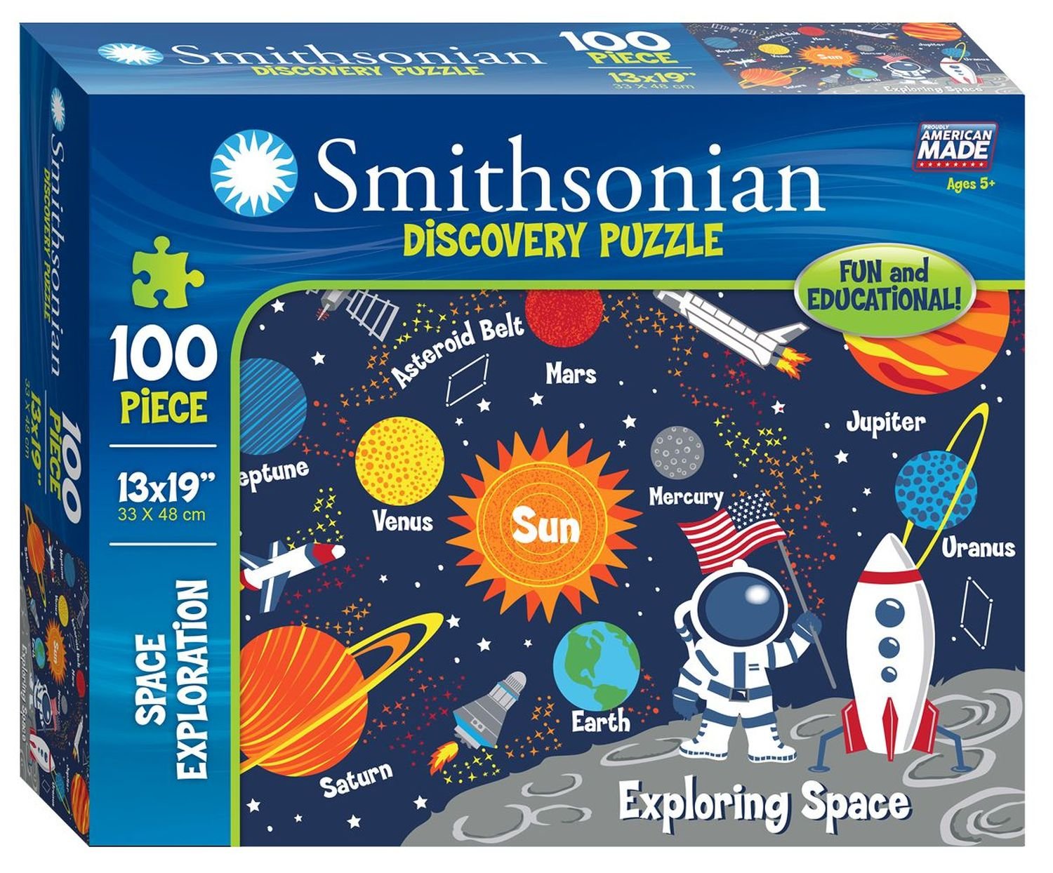 Smithsonian 100-Piece 13' X 19' Space Exploration Discovery Puzzle