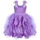 Soyoekbt Fairy Costume For Girls Princess Tutu Dress With Butterfly Wings For Girls Birthday Party Dress Up (Purple, 3-4 Years)