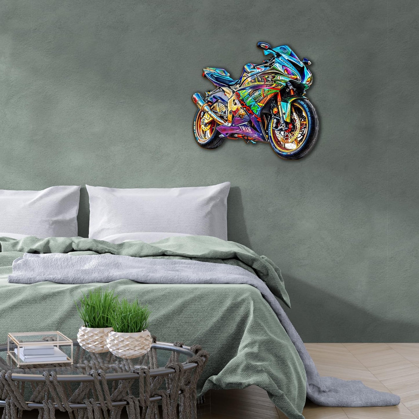 Wooden Puzzles for mature-themeds  Wooden Jigsaw Puzzles for mature-themeds Kids  Motorcycle Wooden Puzzle Unique Shaped Wood Puzzles mature-themed  Creative Birthday Gifts for Friends Family Game (11.4 * 10.7in 200pcs)