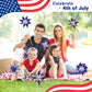 HOOSUN 10 Pcs American Flag Patriotic Pinwheels Fourth of July Decor Outdoor, Garden Wind Spinners Patriotic Decor Independence