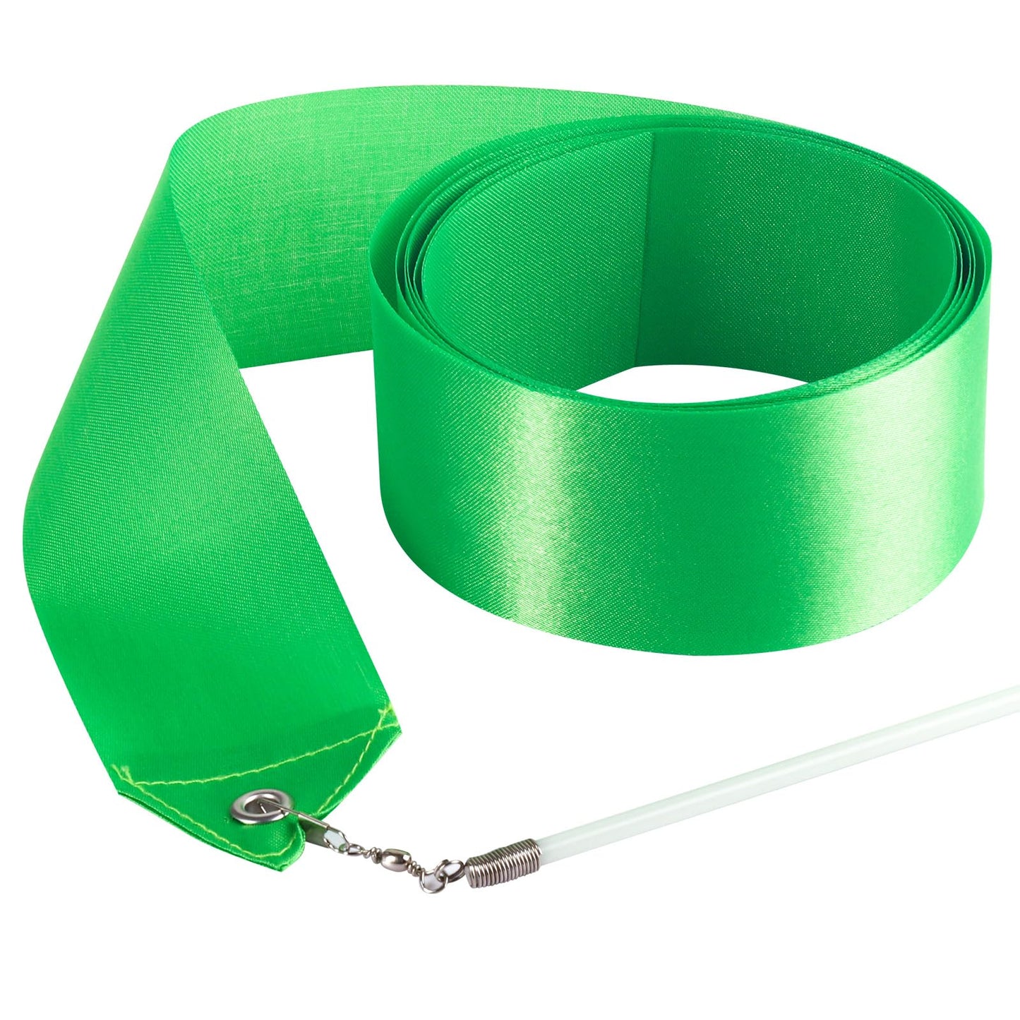 Hiunicorn 12Pcs Green Dance Ribbon For Kids Graduation Spring Easter Party Streamer Decoration Boys Girls Twirling Ribbon Streamer Wands