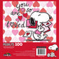 RoseArt 100 Piece Jigsaw Puzzle - Peanuts "You are So Loved", Multi-colored, Cardboard, Model 8672ZZA for Kids and Adults