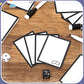 Teling 50 Pcs Multifunctional Tokens Dry Erase Cards Reusable Cards Blank Playing White Flash Erasable Index Bulk With 5 Black Marker Pens For Diy Games, Office, Housework