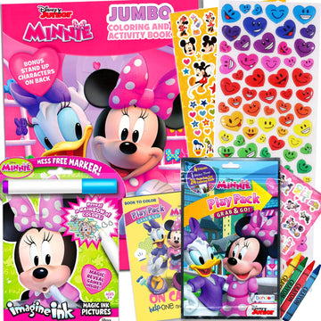 Disney Minnie Mouse Coloring And Activity Book Bundle With Imagine Ink Coloring Book, Play Pack, Stickers And More